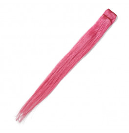 Farebný klip s pravými vlasmi ružová farba